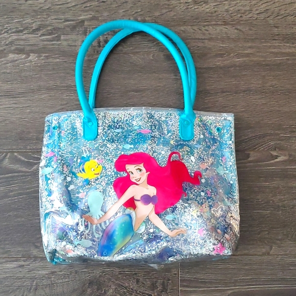 🧜‍♀️ Disney Store ARIEL The Little Mermaid Glitter Swim Bag 💎 - Picture 1 of 14